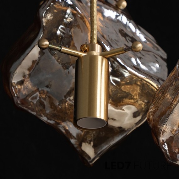 Loft Industry Modern - Glass Stone Pendant
